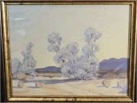Warden Barnell signed  Southwestern Painting on