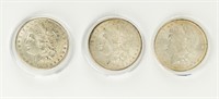 Coin (3) 1889-P Morgan Silver Dollars, XF-AU
