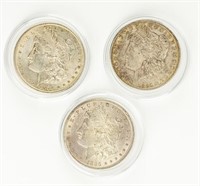 Coin (3) 1885-P Morgan Silver Dollars, AU