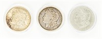 Coin 1886-O+1921-P+1921-D Morgan Silver $$,VF-AU