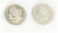 Coin 1880-O & 1880-S Morgan Silver Dollars, XF-AU