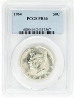 Coin 1964 Kennedy Half Dollar Proof, PCGS-PR66