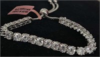 Diamond White Sillvertone Bracelet