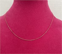 Sterling Silver 14 k RG over cable Chain (18 in