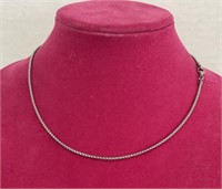 Over Sterling Silver Diamond cut Link Chain (30