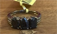 Over Sterling silver Ring size (7.0) black