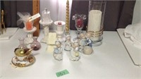 misc candle holders and figurines