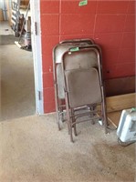 4 old folding chairs