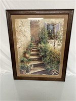 Steps to a door picture frame.