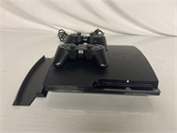 Sony PlayStation 3 with controllers. Plugged in