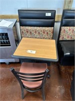 3 Restaurant Benches, 3 Small Tables & 1 Chair