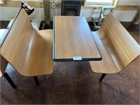 1 Double Sided Restaurant Bench with Table