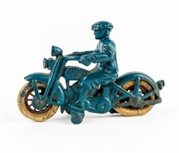 Vintage Cast Iron Harley Davidson Motorcycle Toy