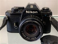 Vintage Nikon EM 35mm Camera w 50mm Lens