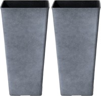 Tall Planters 26 Inch Large Flower Pots Pack 2