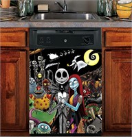 AECBUY Halloween Horror Dishwasher Magnet Cover