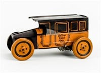 1920s J Chen Yellow Taxi Main Tin Litho Toy Car