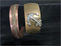 Copper cuff bracelets