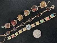 Polished stones bracelets
