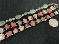 Polished stone bracelets