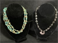 Polished stones necklaces