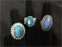 Howlite turquoise rings