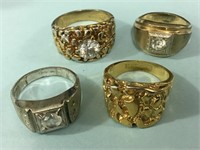 Large gold plated rings