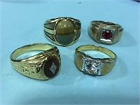Big gold plated rings