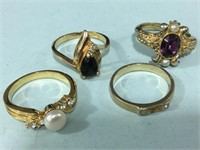 Rings, gold plated