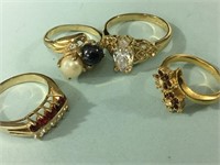 Gold plate rings