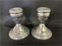 Pair of weighted Sterling Silver Candleholder