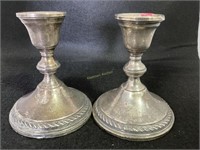 Pair of Sterling Silver rCandlesticks