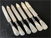 Mother of Pearl Handled Fruit Knives with