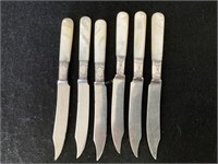 Mother of Pearl Handled Fruit Knives with