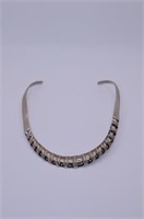 STERLING SILVER NECK CHOKER -- 59.2 GRAMS