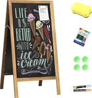 40x20" Magnetic Double-Sided A-Frame Chalkboard
