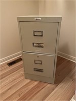 2-drawer filing cabinet w/key - L