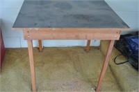 wooden planting table