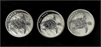 Coin (3) 1oz. Silver Turtle, Reverse Proof