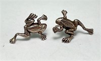 Sterling Frog Earrings 1 Gram (No Backs)