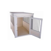 Pet Crate with Metal Spindles Medium White