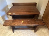 Tilt Hutch Table with Two Benches