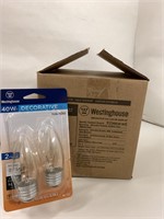 (24x Bid) (10 Pks) Westinghouse 40W 2 Pk Bulbs