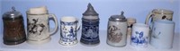 (8) Steins in various styles by multiple makers