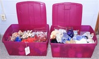 (2) large totes full of vintage TY Beanie Babies