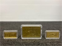 GoldPlated Collectors Bars American Buffalo,B.Note