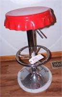 Figural bottle cap diner stool with chrome base