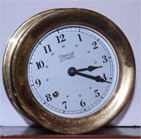 Weems and Plath brass ships clock 6”