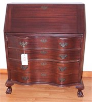 Mahogany Chippendale style four drawer slant