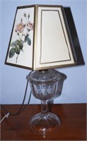 Early American Pattern glass lamp